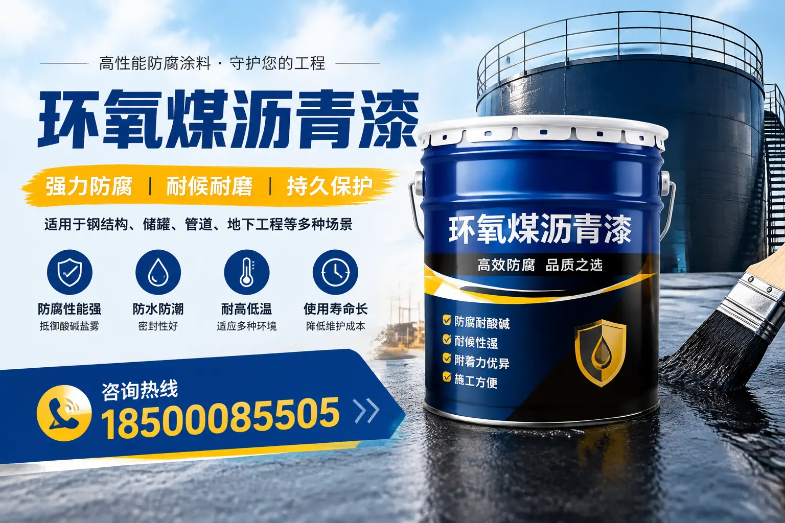 环氧煤沥青漆在工业中的应用，屯昌企业的选择